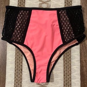 High waisted swim bottoms